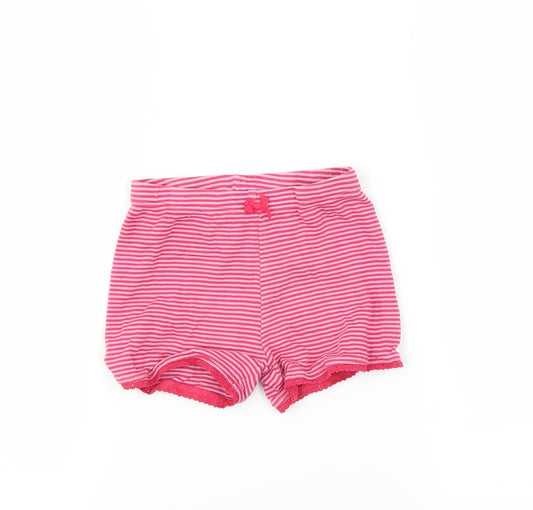 Mini Club Baby Pink Striped  Cropped Trousers Size 12-18 Months