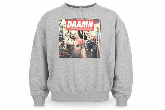 Front view of H&M men’s grey jumper, size M