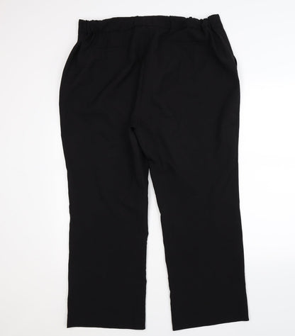 Back view of Capsule women’s black trousers, size UK 18, 27-inch leg - work office formal