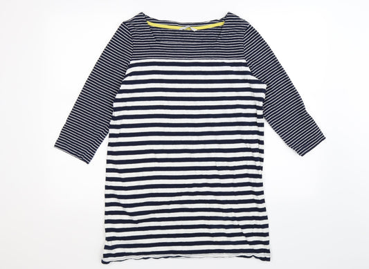 George Womens Blue Striped  Pullover Jumper Size 14