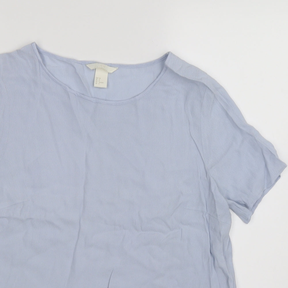 H&M Womens Blue   Tunic T-Shirt Size 10