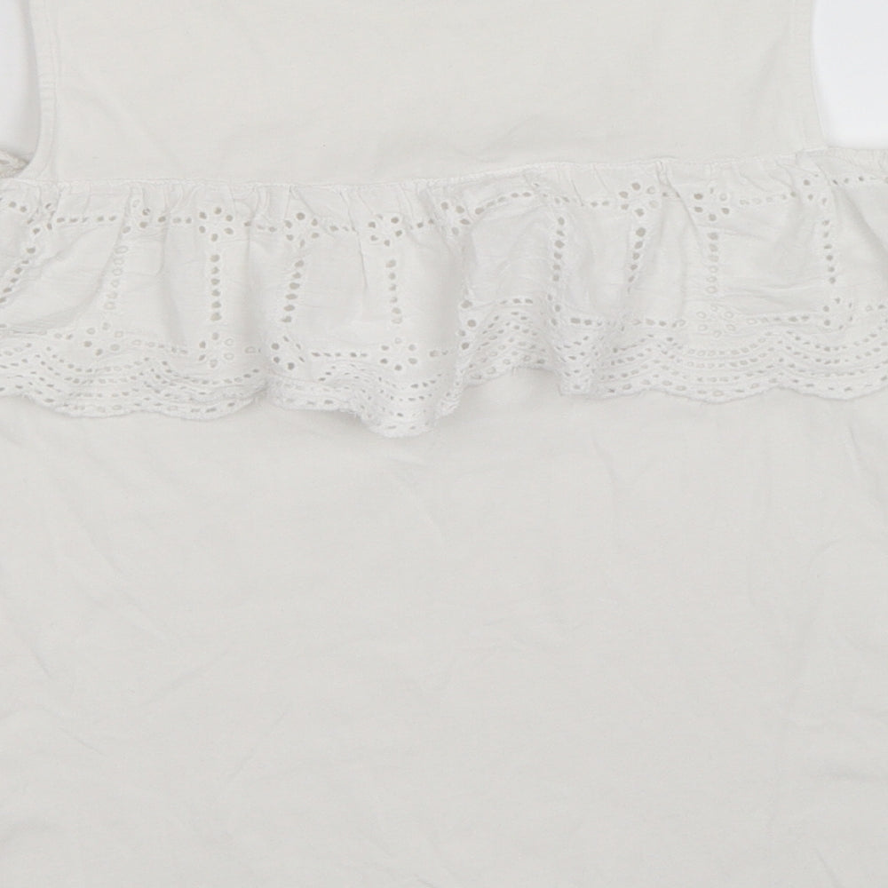 Marks and Spencer Womens White Floral  Basic Tank Size XS