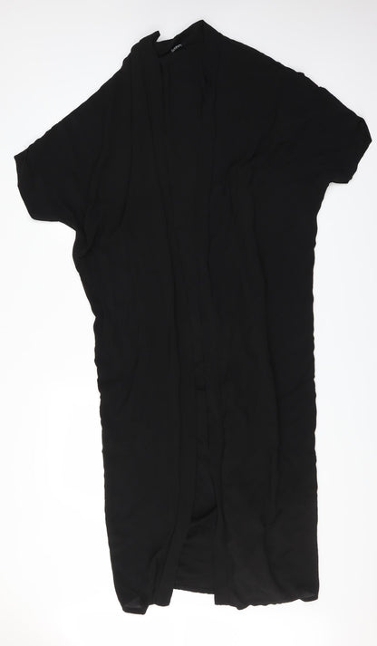 Front view of Boohoo women’s black cardigan jumper, size M