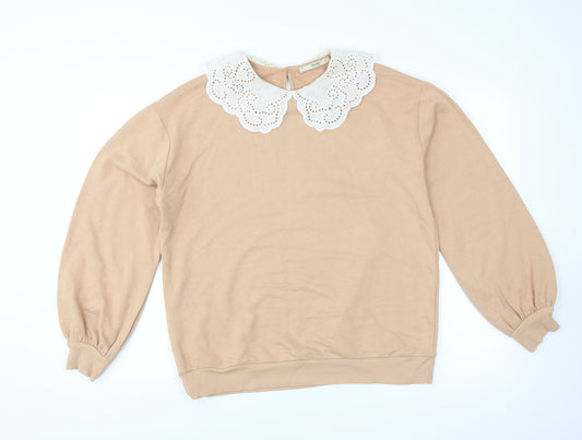 George Womens Beige   Pullover Sweatshirt Size M