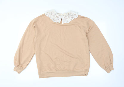 Back view of George women’s beige pullover sweatshirt, size M