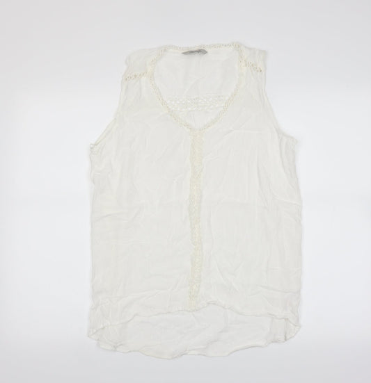 Peacocks Womens White   Basic Blouse Size 14