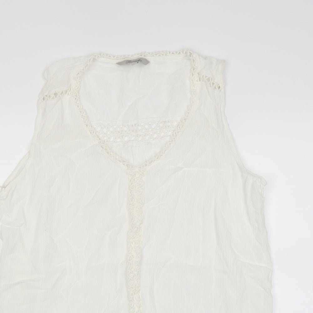 Peacocks Womens White   Basic Blouse Size 14