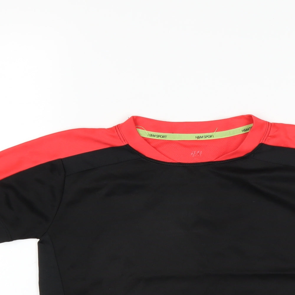 H&M Boys Black   Basic T-Shirt Size 6-7 Years