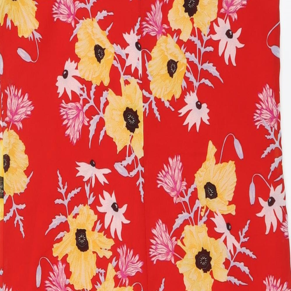 Preworn Womens Red Floral  Shift