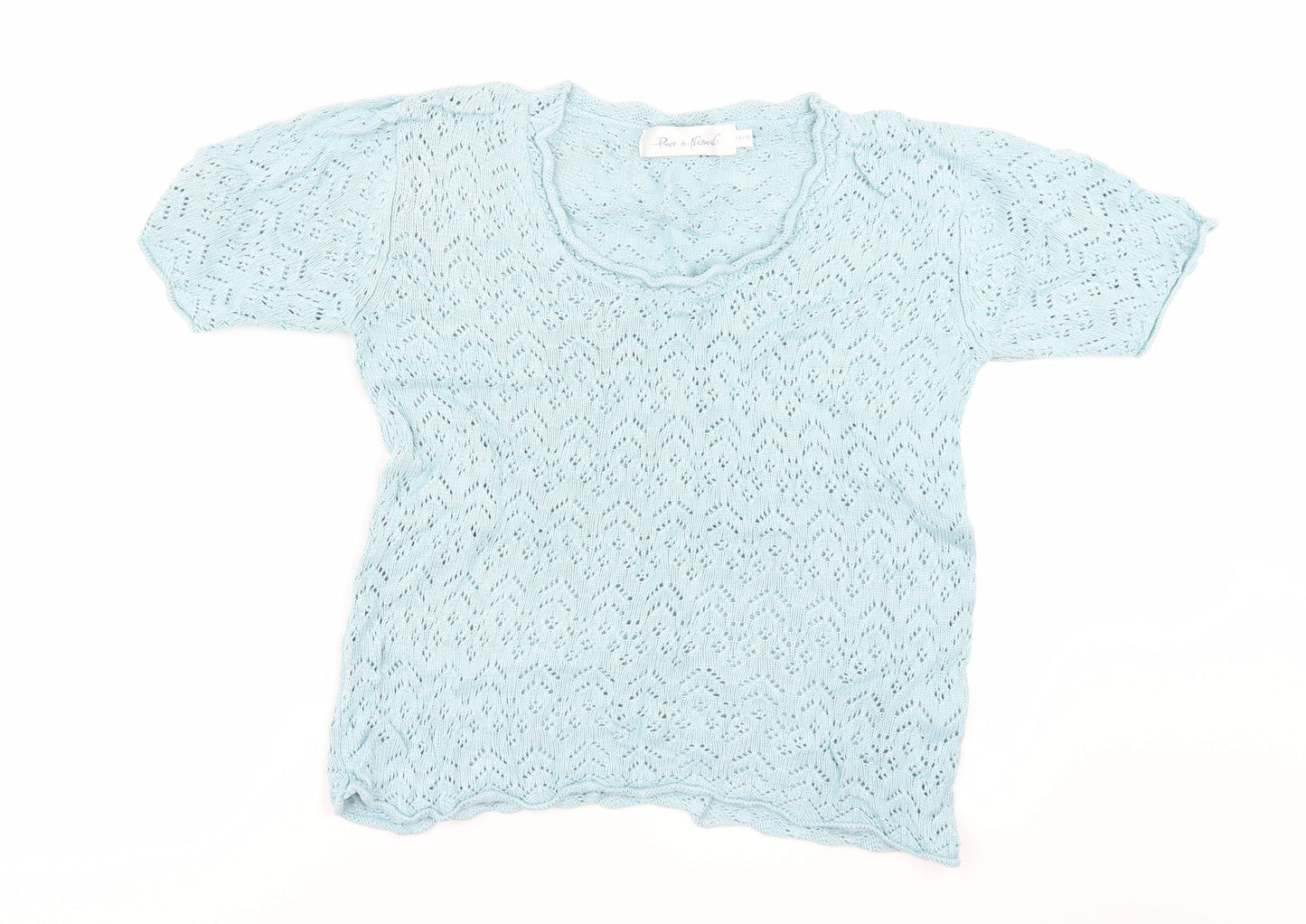 Pure & Natural Womens Green   Basic T-Shirt Size 16