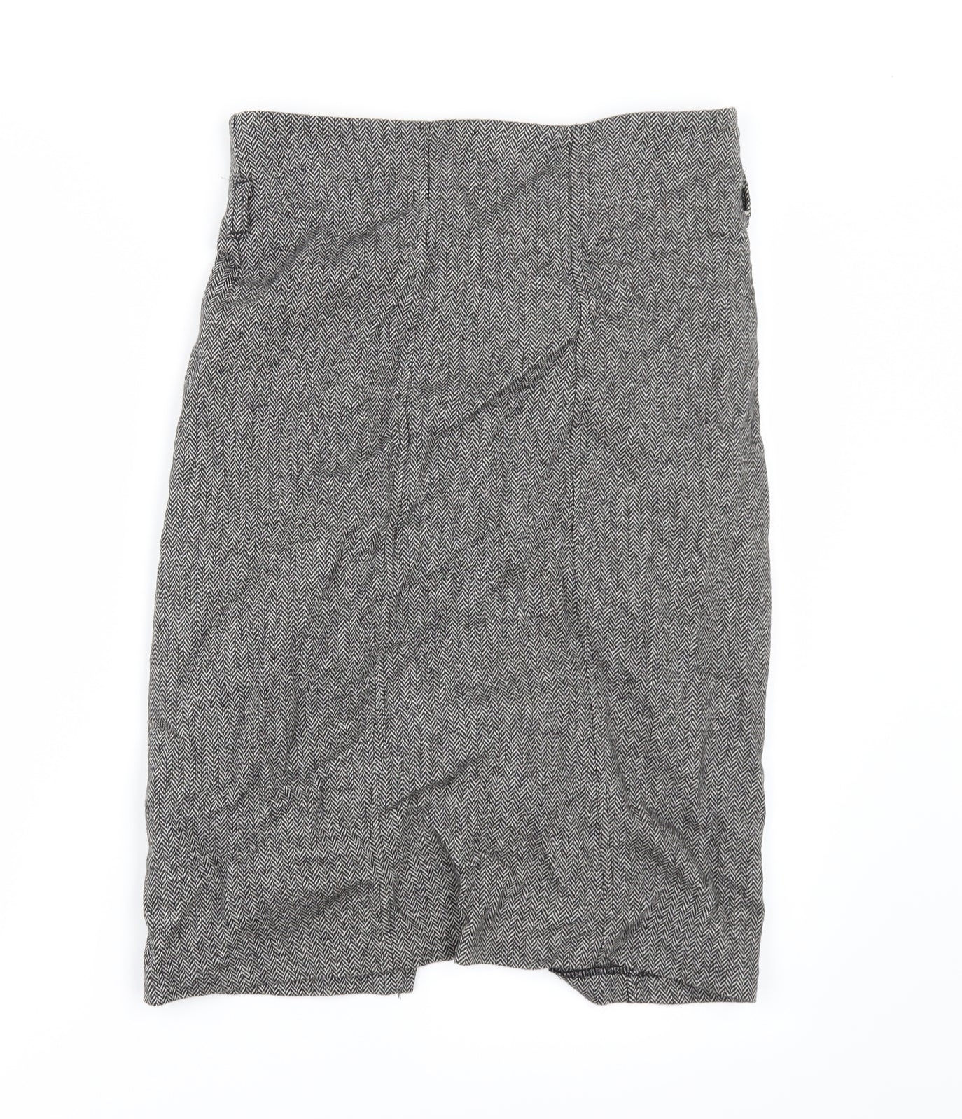 United Colors of Benetton Womens Grey   Straight & Pencil Skirt Size 30 in