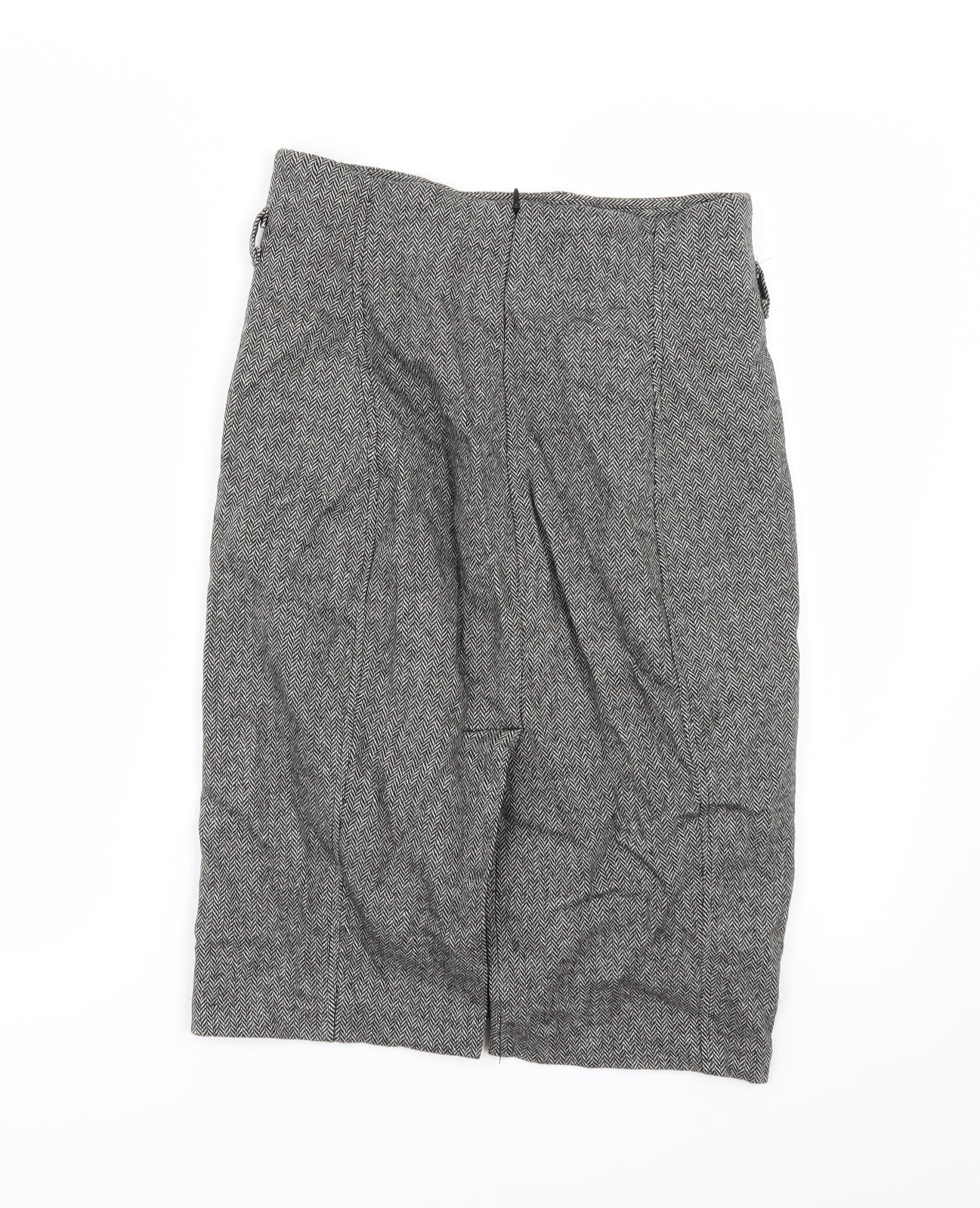 United Colors of Benetton Womens Grey   Straight & Pencil Skirt Size 30 in