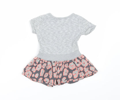 Back view of Next girls’ grey a-line, size 3-6, months