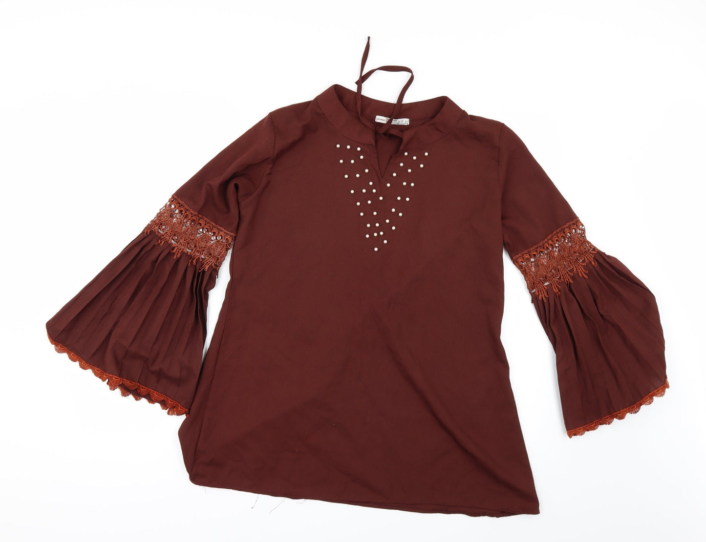Berksha Womens Red   Tunic Blouse Size M