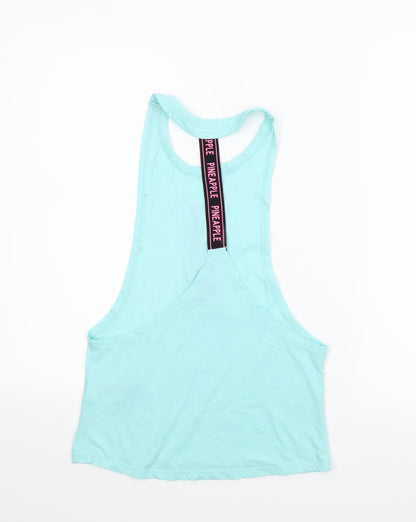 Back view of Debenhams girls’ green basic tank, size 11-12, years