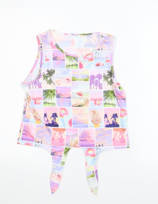 SheIn Girls Multicoloured   Basic Tank Size 11-12 Years