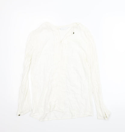 Additional front view of Promod women’s white basic blouse, size S