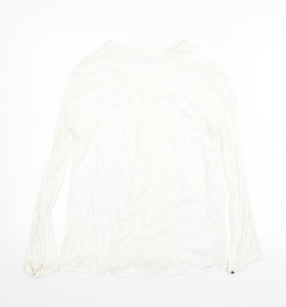 Back view of Promod women’s white basic blouse, size S