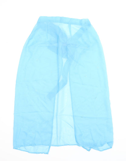 Back view of Atmosphere women’s blue basic blouse, size UK 10, - cape