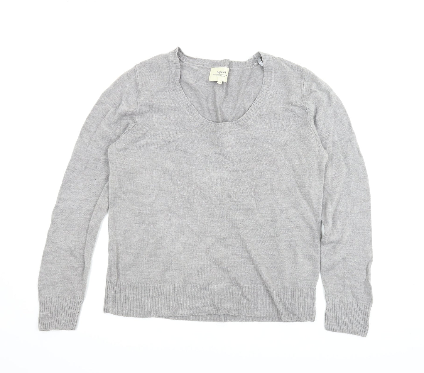 Papaya Womens Grey   Pullover Jumper Size 16