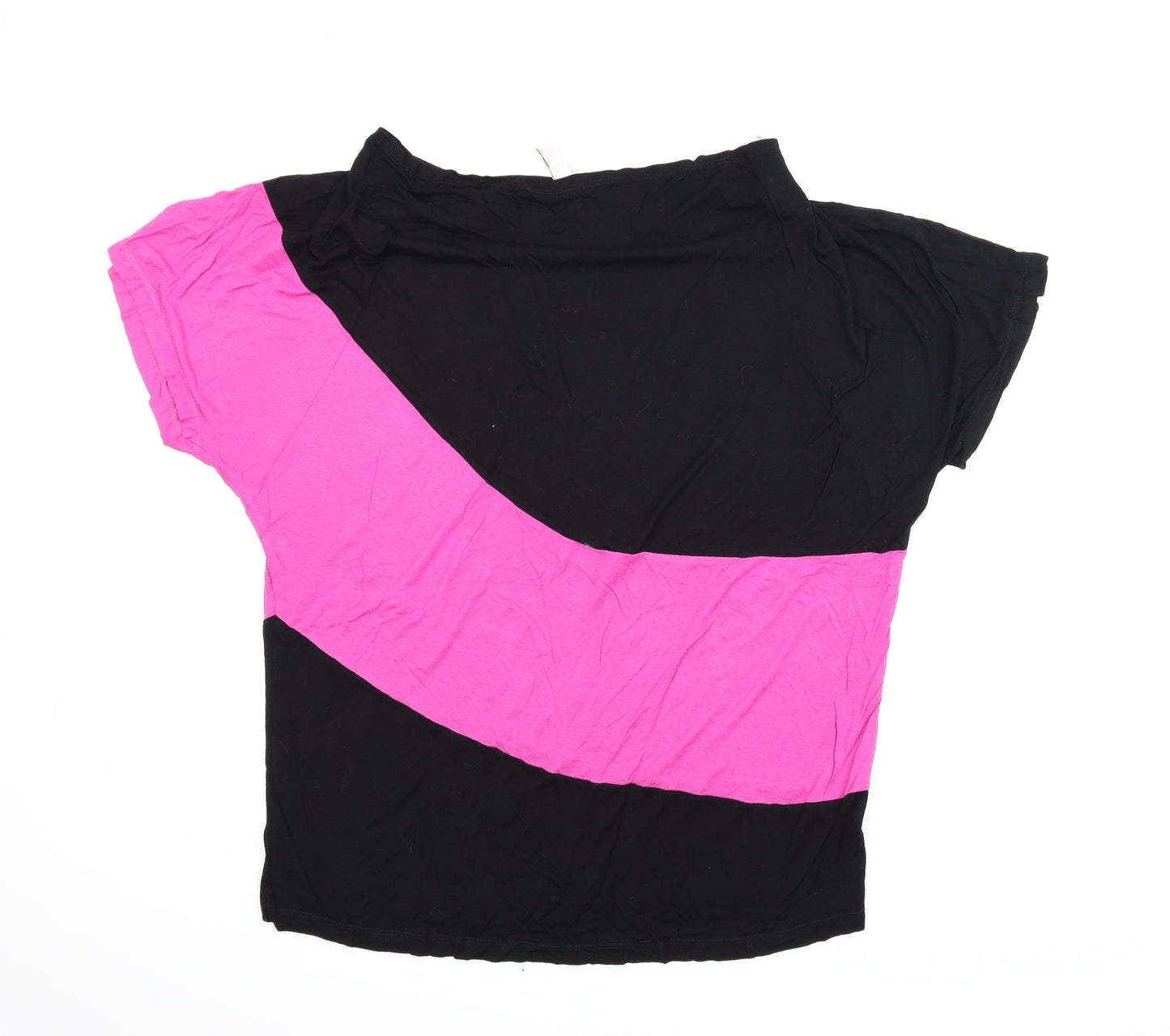 Body Fit  Womens Pink Striped  Basic Blouse Size L