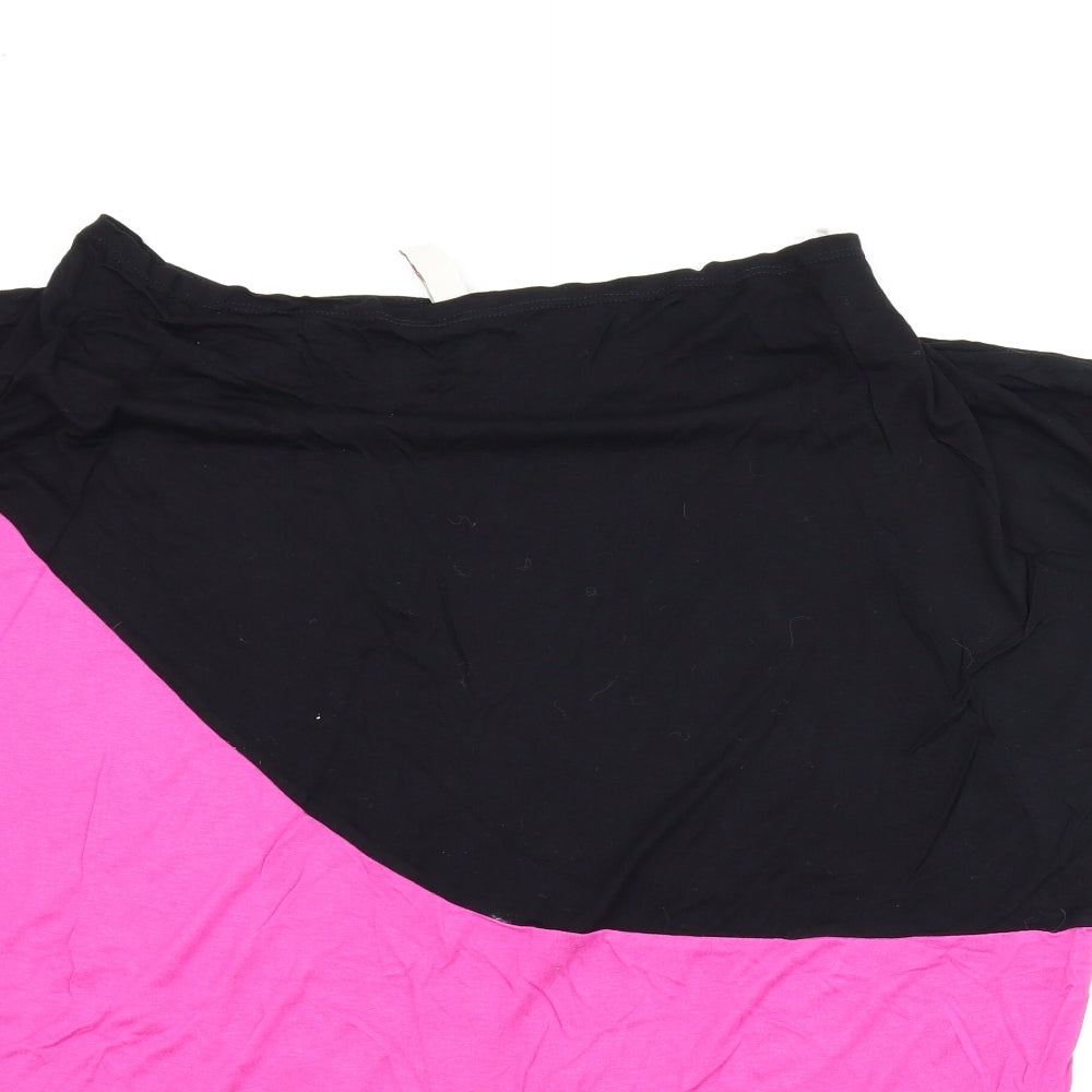 Body Fit  Womens Pink Striped  Basic Blouse Size L