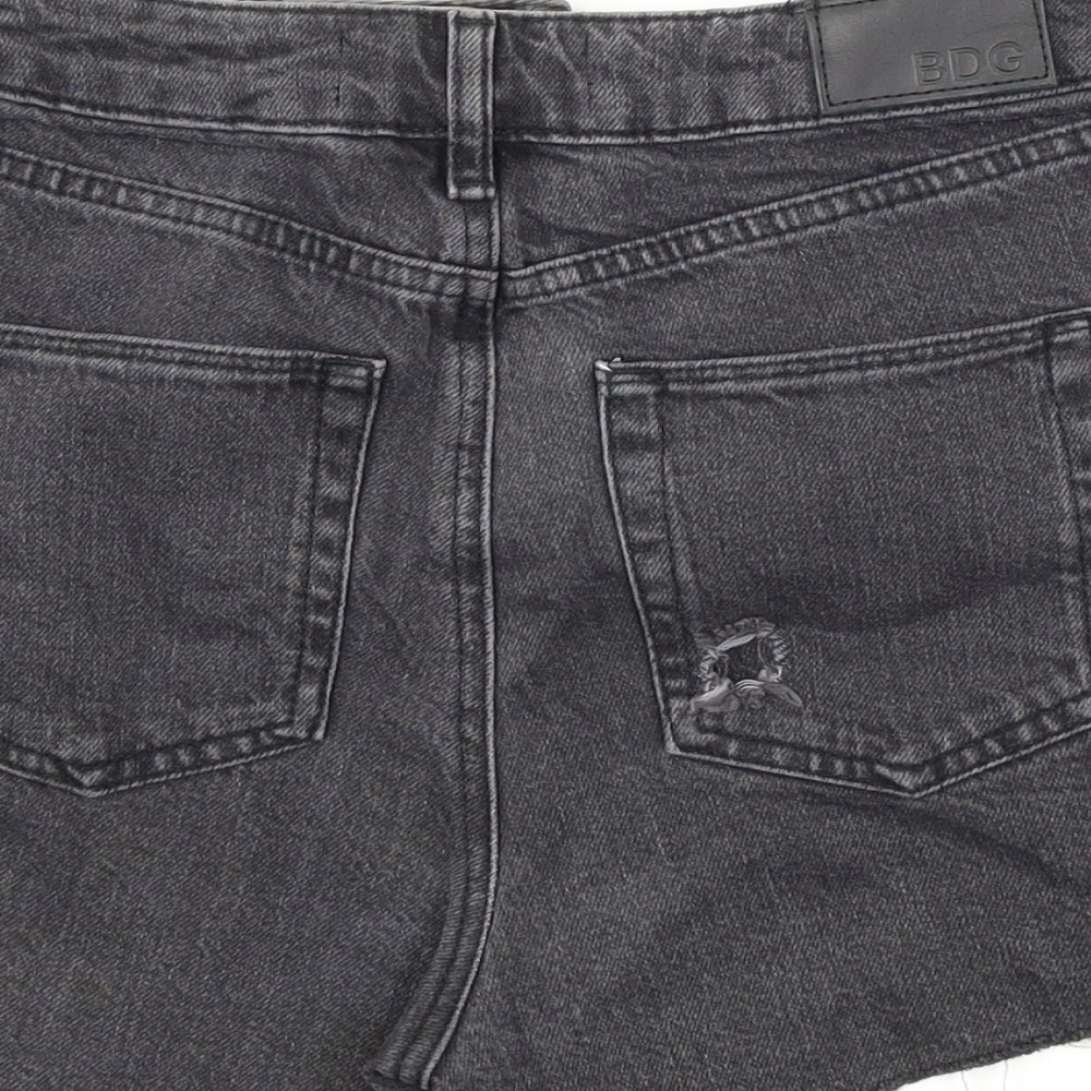 BDG Womens Black  Denim Hot Pants Shorts Size 27 in