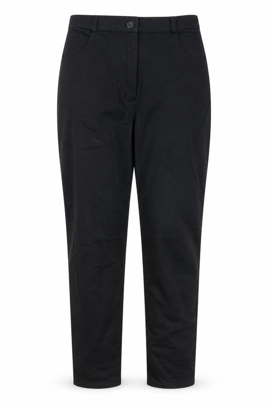 Front view of Best women’s black trousers, size UK 14, 28-inch leg