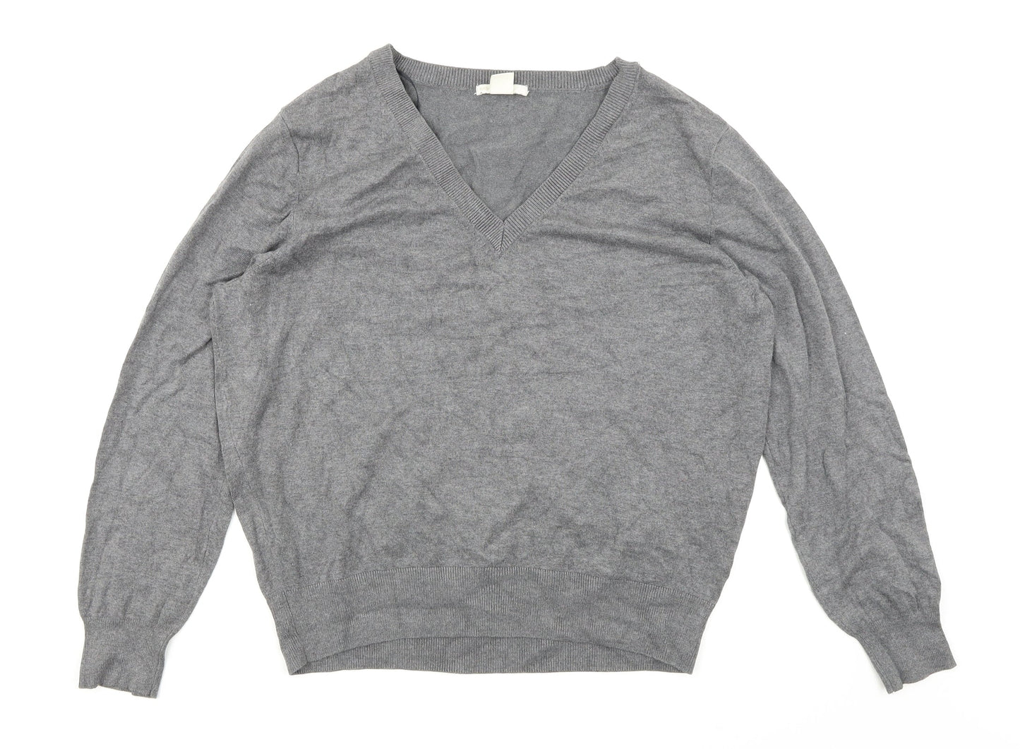 H&M Womens Grey   Pullover Jumper Size L