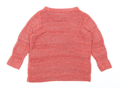 Back view of Classics women’s red jumper, size UK 12