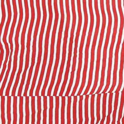 Brand and care label for Papaya women’s red striped wrap blouse, size UK 10