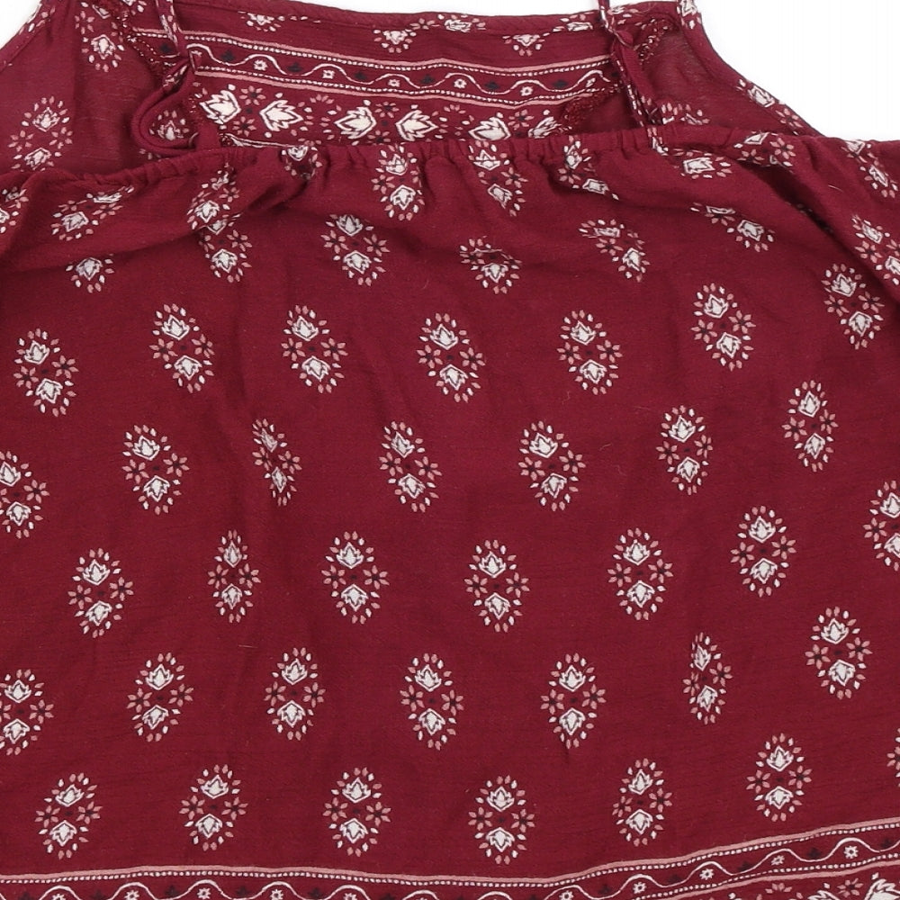 Red Herring Womens Red   Basic Blouse Size 8