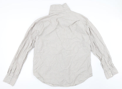 Back view of Gap men’s beige striped button-up, size XL