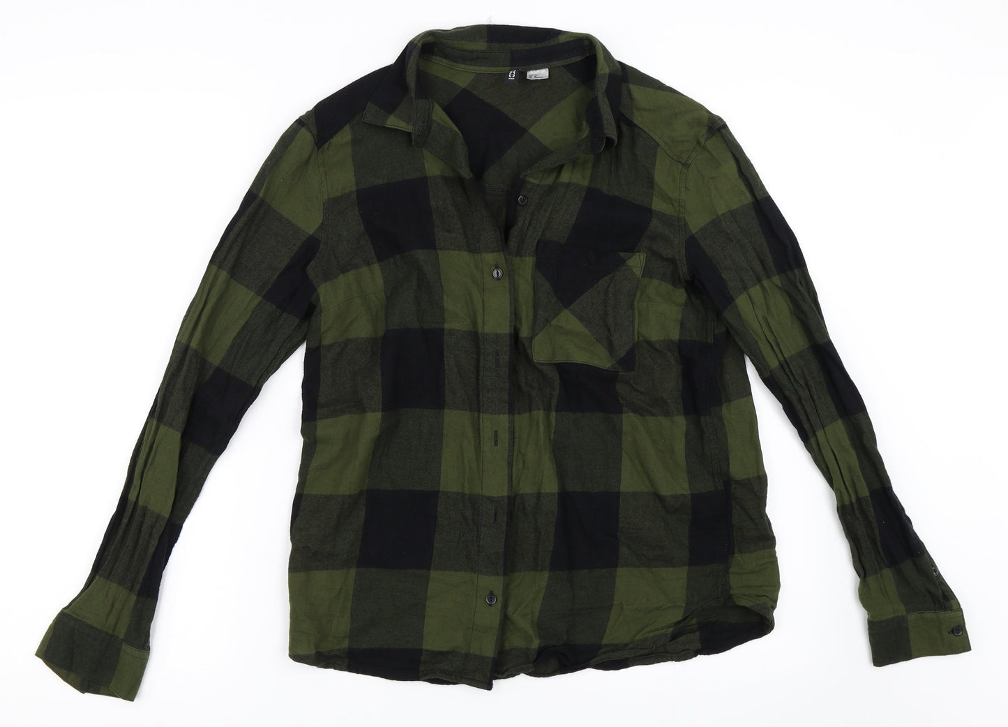 H&M Womens Green   Basic Button-Up Size 36