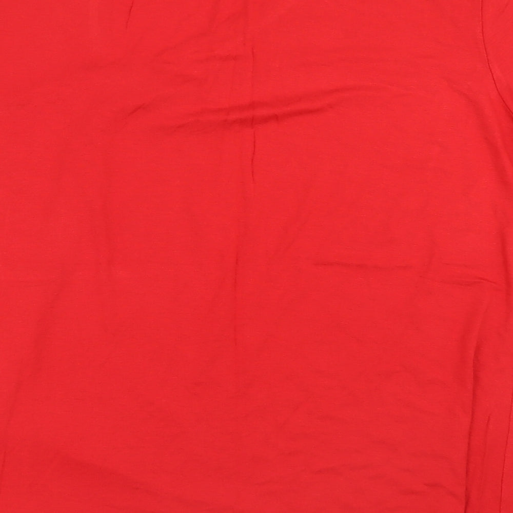 Peruzzi Womens Red   Basic T-Shirt Size 14