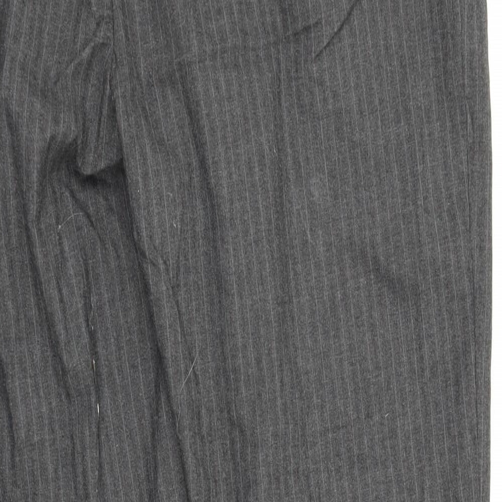 Debenhams Mens Grey Striped  Dress Pants Trousers Size 36 in L28 in