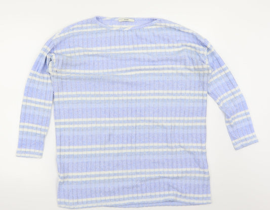 George Womens Blue Striped  Pullover Jumper Size 12