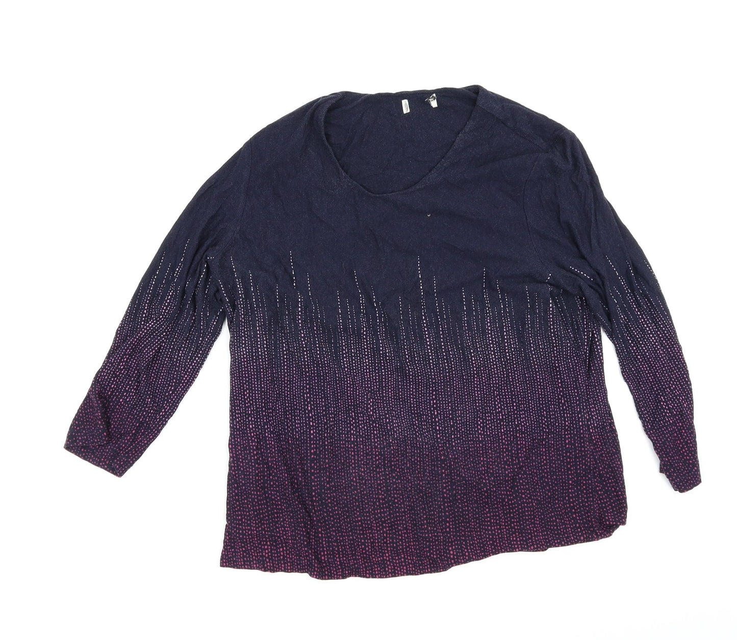 Preworn Womens Purple Paisley  Basic T-Shirt Size 12