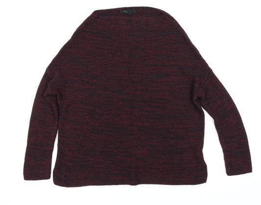 Atmosphere Womens Purple Herringbone  Pullover Jumper Size 6