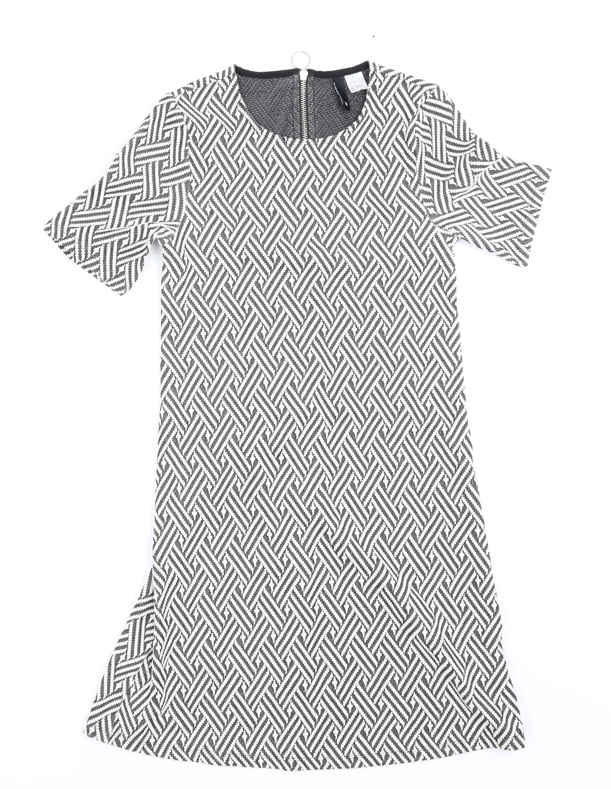 H&M Womens Blue Argyle/Diamond  T-Shirt Dress  Size 6