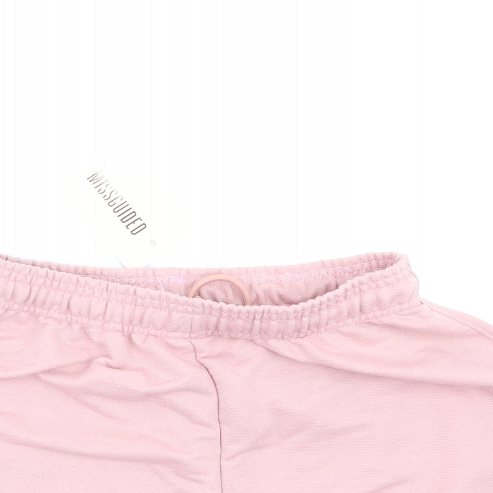 Misguided Womens Pink   Sweat Shorts Size S