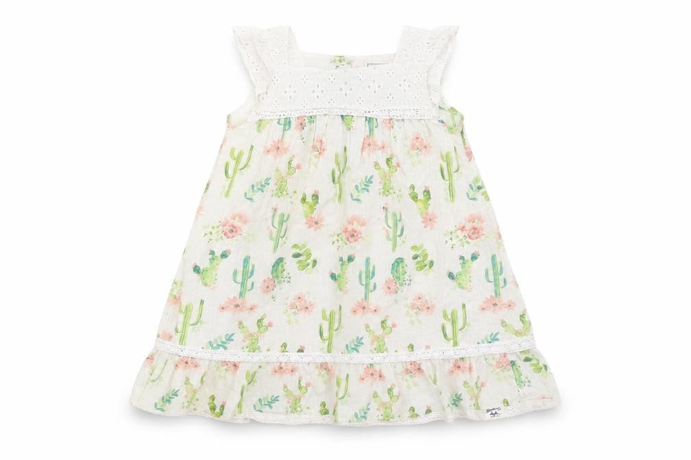 mantanay  Beige Floral  Skater Dress  Size 12-18 Months