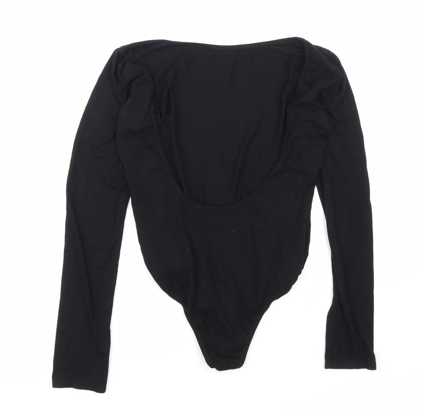 Missguided Womens Black   Bodysuit One-Piece Size 8  - Open Back