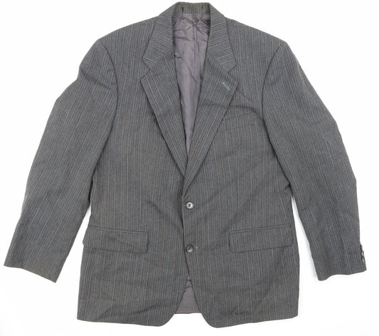 St michael Mens Grey Striped  Jacket Blazer Size M