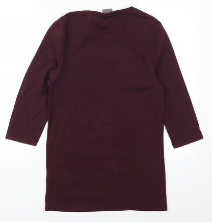 Back view of ASOS women’s purple basic t-shirt, size S, - south bronx nw yrk
