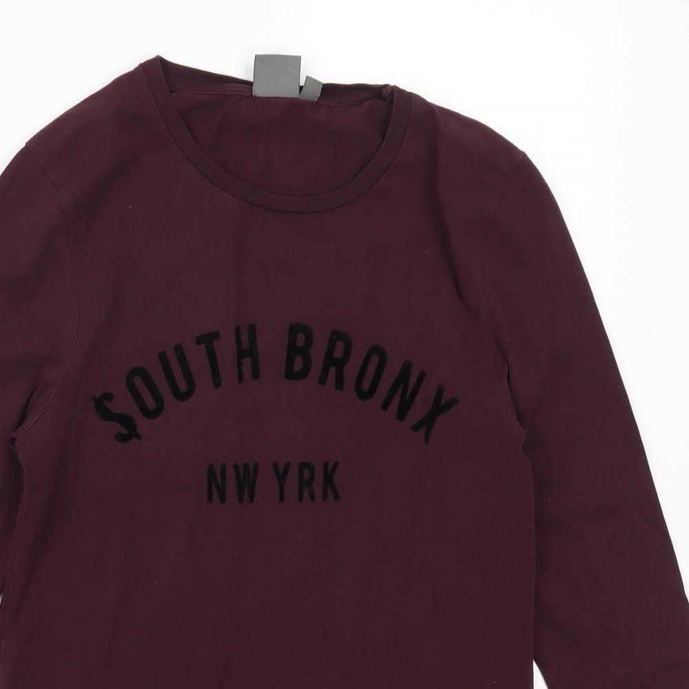 ASOS Womens Purple   Basic T-Shirt Size S  - South Bronx Nw Yrk