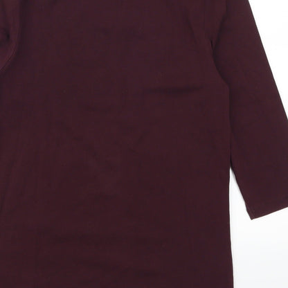 Brand and care label for ASOS women’s purple basic t-shirt, size S, - south bronx nw yrk