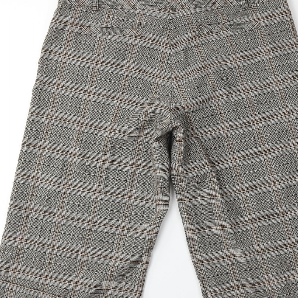 Preworn Womens Grey Check  Cropped Trousers Size 8 L20 in