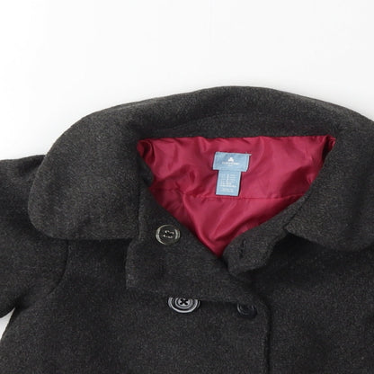 Close-up detail of Gap girls’ grey overcoat coat, size 3, years