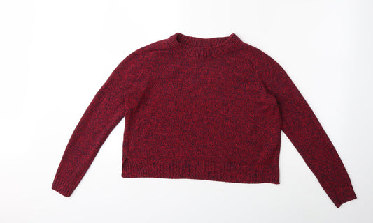 H&M Womens Red  Knit Pullover Jumper Size M